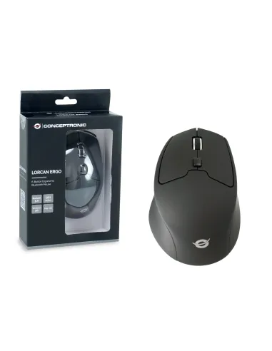 Conceptronic LORCAN02B Ergo ratón Oficina mano derecha Bluetooth Óptico 1600 DPI