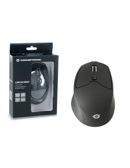 Conceptronic LORCAN02B Ergo ratón Oficina mano derecha Bluetooth Óptico 1600 DPI
