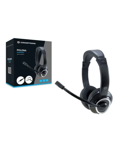 Conceptronic POLONA02BA auricular y casco Auriculares Alámbrico Diadema Juego Negro