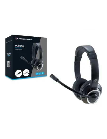 Conceptronic POLONA02BA auricular y casco Auriculares Alámbrico Diadema Juego Negro