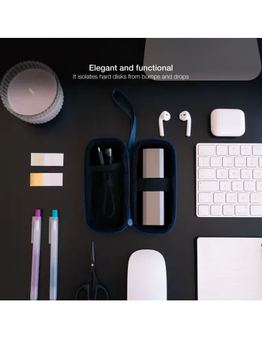 TooQ Estuche Protector para Caja Externa M2, Azul Pacífico