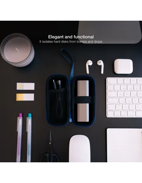 TooQ Estuche Protector para Caja Externa M2, Azul Pacífico
