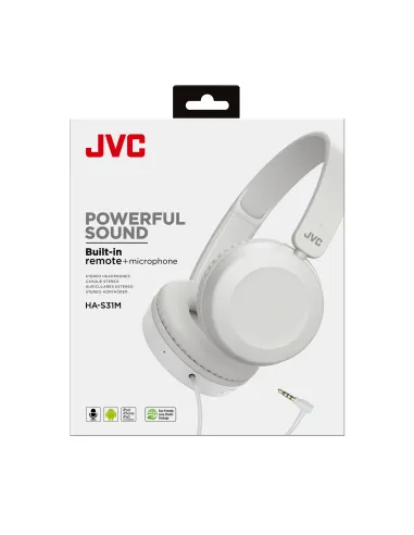 JVC HA-S31M-W Auriculares Alámbrico Diadema Llamadas Música Blanco