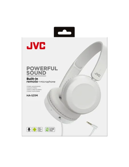 JVC HA-S31M-W Auriculares Alámbrico Diadema Llamadas Música Blanco