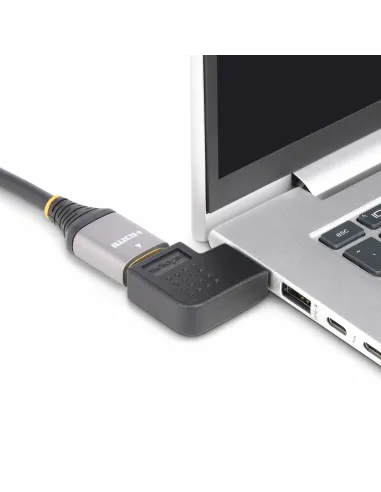 StarTech.com Adaptador HDMI 2.0 Acodado a la Derecha - Macho a Hembra - Adaptador HDMI en Ángulo Recto - Ahorrador de Puertos