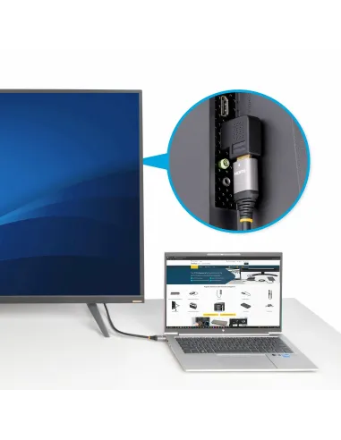 StarTech.com Adaptador HDMI 2.0 Acodado a la Derecha - Macho a Hembra - Adaptador HDMI en Ángulo Recto - Ahorrador de Puertos