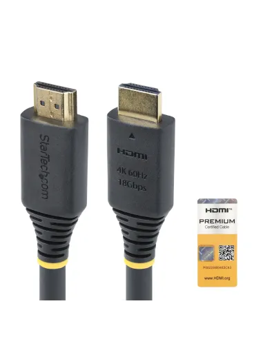 StarTech.com Cable HDMI Activo de Alta Velocidad de 10m - 4K 60Hz 1440p 144Hz - HDR10 HDCP 2.2 ARC - 18Gbps - Cable UHD - Cable