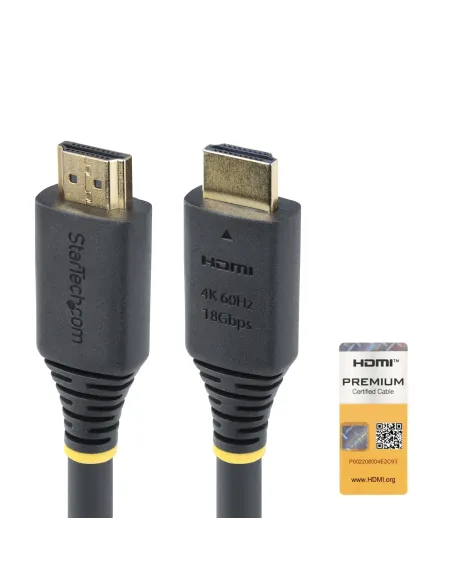 StarTech.com Cable HDMI Activo de Alta Velocidad de 10m - 4K 60Hz 1440p 144Hz - HDR10 HDCP 2.2 ARC - 18Gbps - Cable UHD - Cable