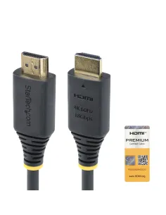 StarTech.com Cable HDMI Premium Certificado de Alta Velocidad de 1m - 4K 60Hz - 144Hz - UHD - HDR10 HDCP 2.2 ARC - 18Gbps -
