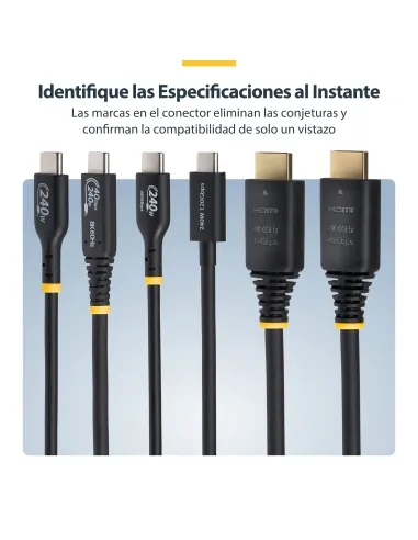 StarTech.com Cable HDMI de 1m Certificado de Ultra Alta Velocidad - 8K60Hz 4K120Hz - Cable HDMI 2.1 con HDR10+   eARC - 48Gbps