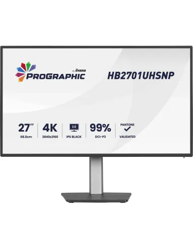 iiyama PROGRAPHIC HB2701UHSNP-B1 pantalla para PC 68,6 cm (27") 3840 x 2160 Pixeles 4K Ultra HD LCD Negro
