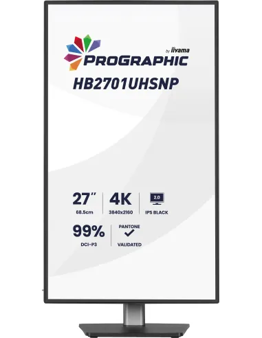 iiyama PROGRAPHIC HB2701UHSNP-B1 pantalla para PC 68,6 cm (27") 3840 x 2160 Pixeles 4K Ultra HD LCD Negro