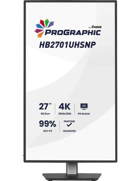 iiyama PROGRAPHIC HB2701UHSNP-B1 pantalla para PC 68,6 cm (27") 3840 x 2160 Pixeles 4K Ultra HD LCD Negro