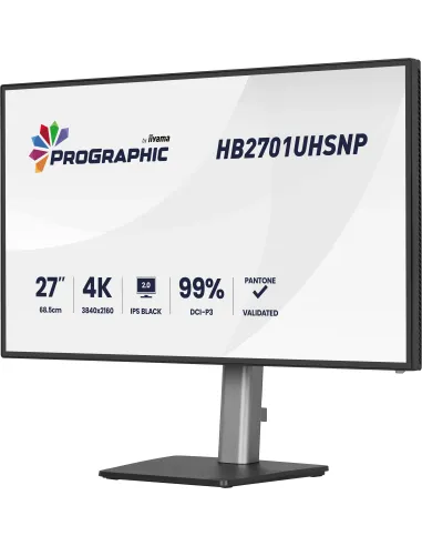 iiyama PROGRAPHIC HB2701UHSNP-B1 pantalla para PC 68,6 cm (27") 3840 x 2160 Pixeles 4K Ultra HD LCD Negro