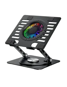 CoolBox BASE REFRIGERADORA COOLAIR 1VRGB ALUMINIO PORTATIL HASTA 17.3" NEGRA
