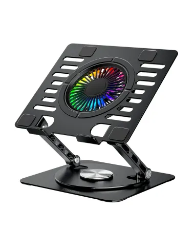 CoolBox BASE REFRIGERADORA COOLAIR 1VRGB ALUMINIO PORTATIL HASTA 17.3" NEGRA
