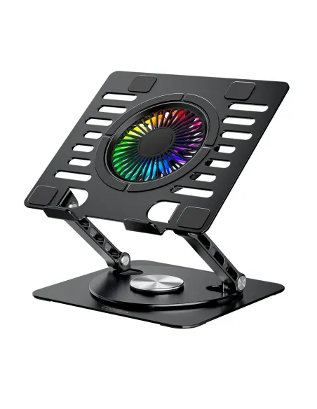 CoolBox BASE REFRIGERADORA COOLAIR 1VRGB ALUMINIO PORTATIL HASTA 17.3" NEGRA