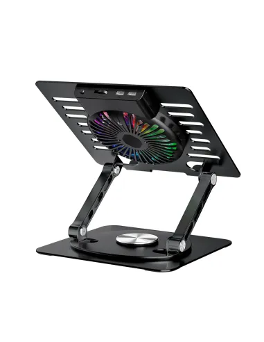 CoolBox BASE REFRIGERADORA COOLAIR 1VRGB ALUMINIO PORTATIL HASTA 17.3" NEGRA