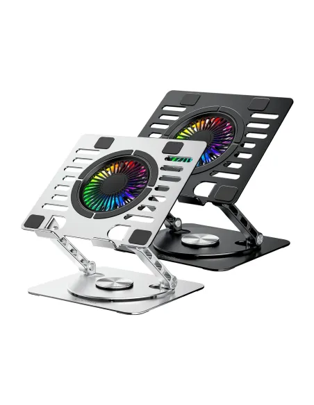 CoolBox BASE REFRIGERADORA COOLAIR 1VRGB ALUMINIO PORTATIL HASTA 17.3" NEGRA