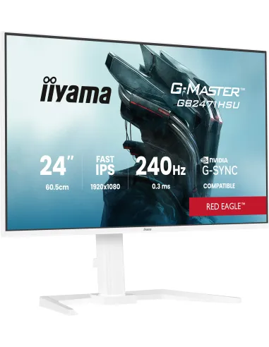 iiyama G-MASTER GB2471HSU-W1 pantalla para PC 60,5 cm (23.8") 1920 x 1080 Pixeles Full HD LED Blanco