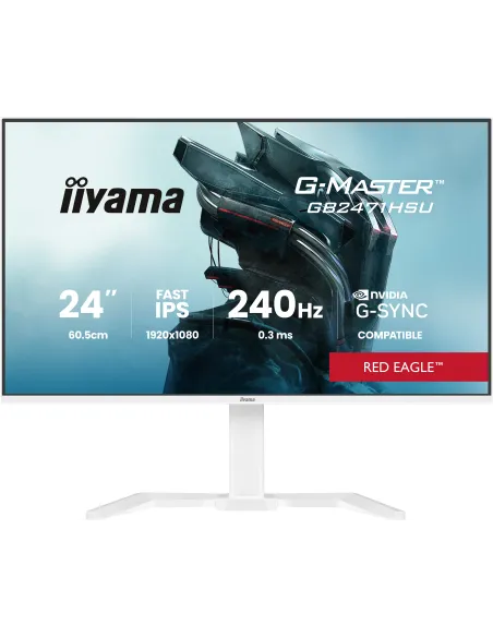 iiyama G-MASTER GB2471HSU-W1 pantalla para PC 60,5 cm (23.8") 1920 x 1080 Pixeles Full HD LED Blanco
