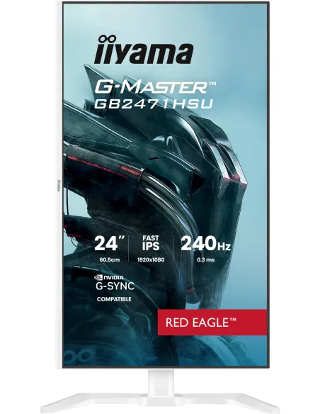 iiyama G-MASTER GB2471HSU-W1 pantalla para PC 60,5 cm (23.8") 1920 x 1080 Pixeles Full HD LED Blanco