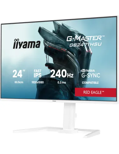 iiyama G-MASTER GB2471HSU-W1 pantalla para PC 60,5 cm (23.8") 1920 x 1080 Pixeles Full HD LED Blanco