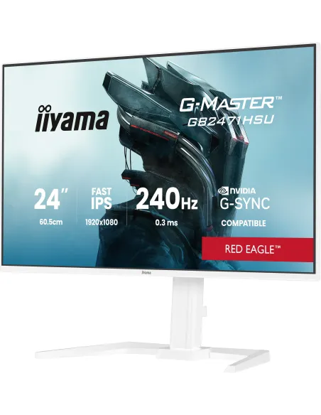 iiyama G-MASTER GB2471HSU-W1 pantalla para PC 60,5 cm (23.8") 1920 x 1080 Pixeles Full HD LED Blanco