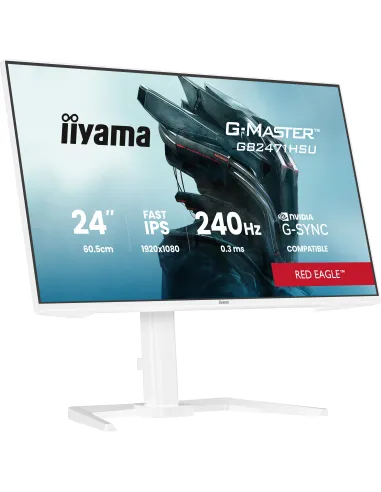 iiyama G-MASTER GB2471HSU-W1 pantalla para PC 60,5 cm (23.8") 1920 x 1080 Pixeles Full HD LED Blanco
