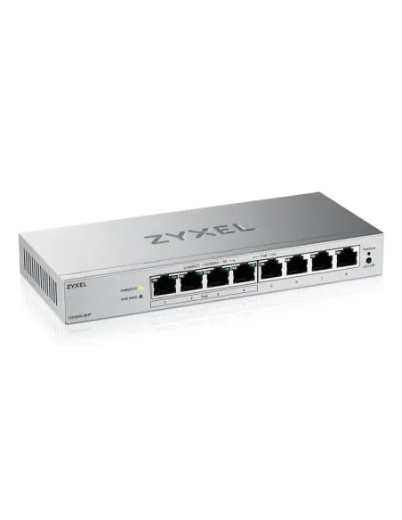 Zyxel GS1200-8HPV3 Gestionado L2 Gigabit Ethernet (10 100 1000) Energía sobre Ethernet (PoE) Escritorio Gris