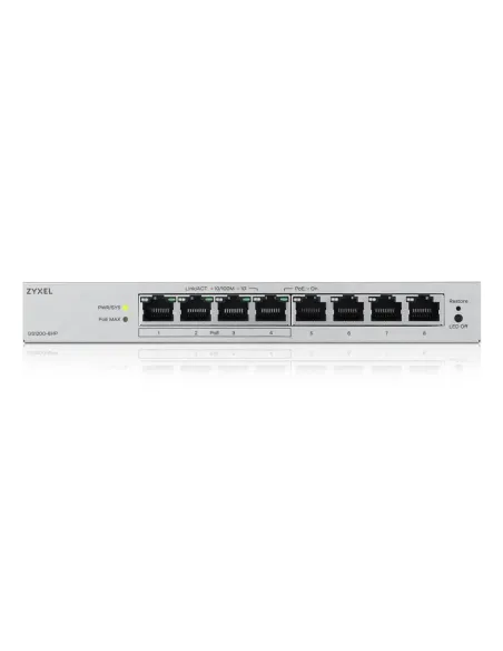 Zyxel GS1200-8HPV3 Gestionado L2 Gigabit Ethernet (10 100 1000) Energía sobre Ethernet (PoE) Escritorio Gris