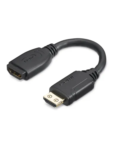 StarTech.com Cable de 15cm de Extensión Alargador HDMI 2.0 de Alta Velocidad con Ethernet - Extensor de Puertos - Cable para
