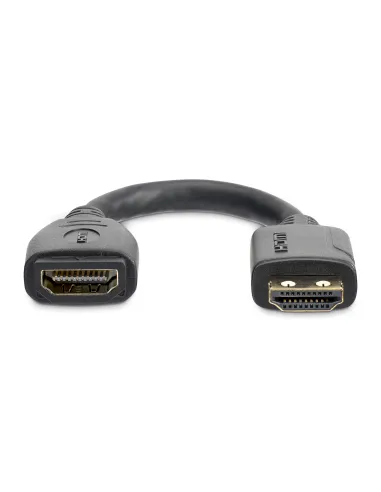 StarTech.com Cable de 15cm de Extensión Alargador HDMI 2.0 de Alta Velocidad con Ethernet - Extensor de Puertos - Cable para