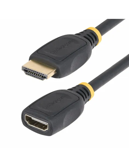 StarTech.com Cable HDMI 2.0 de Extensión Alargador de 18in (0,5m) - Cable HDMI de Alta Velocidad Ahorrador de Puertos - 4K 60Hz