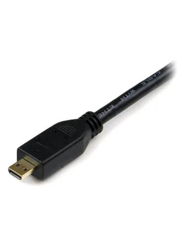 StarTech.com Cable de 1m Micro HDMI a HDMI con Ethernet - Vídeo de 4K a 30Hz - Cable Adaptador Conversor Micro HDMI Tipo D de