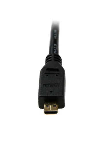 StarTech.com Cable de 1m Micro HDMI a HDMI con Ethernet - Vídeo de 4K a 30Hz - Cable Adaptador Conversor Micro HDMI Tipo D de