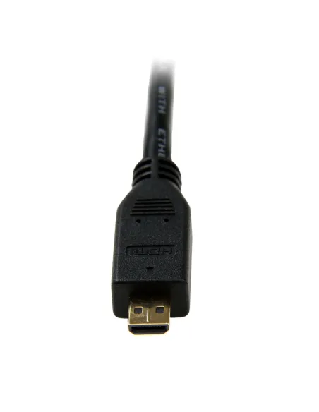 StarTech.com Cable de 1m Micro HDMI a HDMI con Ethernet - Vídeo de 4K a 30Hz - Cable Adaptador Conversor Micro HDMI Tipo D de