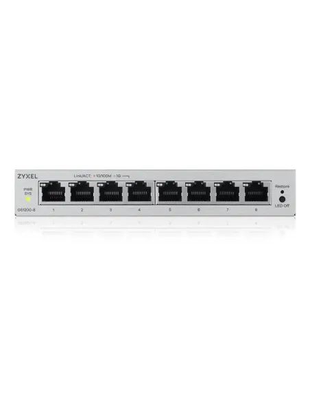 Zyxel GS1200-8V3 Gestionado L2 Gigabit Ethernet (10 100 1000) Escritorio Gris