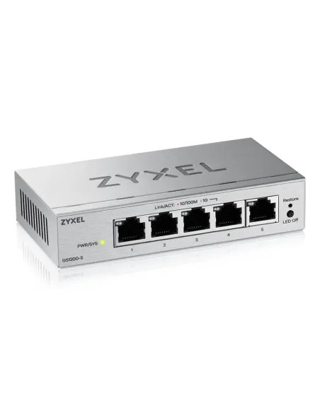 Zyxel GS1200-5V3 Gestionado L2 Gigabit Ethernet (10 100 1000) Escritorio Gris