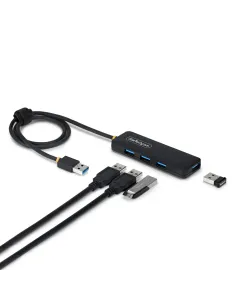 StarTech.com Hub USB-A de 4 Puertos - 5 Gbps - Ladrón USB Alimentado por el Bus USB - Concentrador de 4 Puertos - Plástico PCR