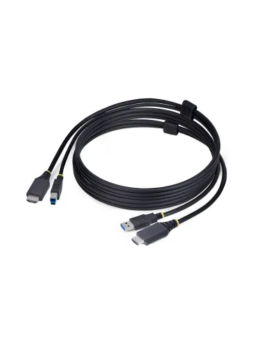 StarTech.com Cable KVM HDMI y USB 3.0 5Gbps de 1,8m - 4K 60Hz - Cable Combo HDMI 2.0 y USB para Switch Conmutador KVM