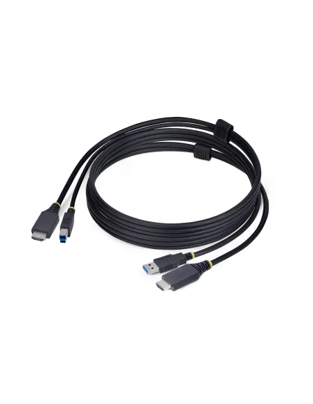 StarTech.com Cable KVM HDMI y USB 3.0 5Gbps de 1,8m - 4K 60Hz - Cable Combo HDMI 2.0 y USB para Switch Conmutador KVM
