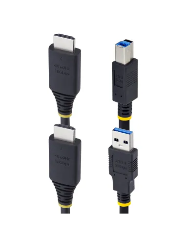 StarTech.com Cable KVM HDMI y USB 3.0 5Gbps de 1,8m - 4K 60Hz - Cable Combo HDMI 2.0 y USB para Switch Conmutador KVM