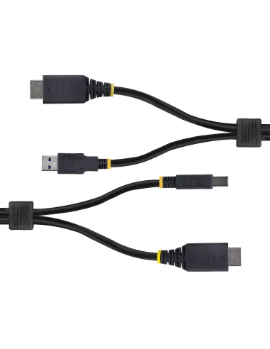StarTech.com Cable KVM HDMI y USB 3.0 5Gbps de 1,8m - 4K 60Hz - Cable Combo HDMI 2.0 y USB para Switch Conmutador KVM