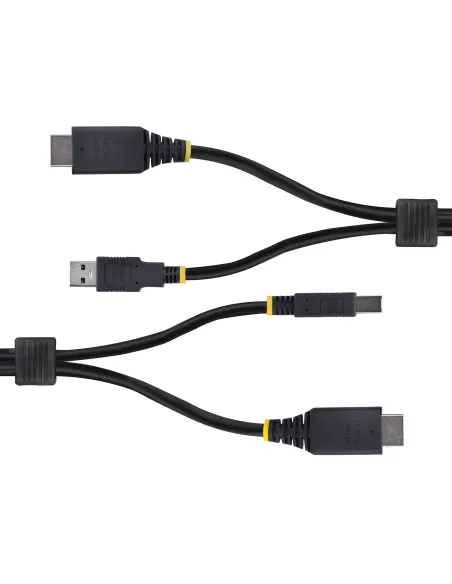 StarTech.com Cable KVM HDMI y USB 3.0 5Gbps de 1,8m - 4K 60Hz - Cable Combo HDMI 2.0 y USB para Switch Conmutador KVM