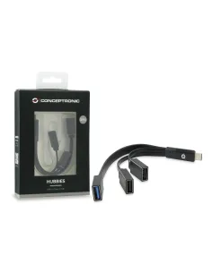Conceptronic HUBBIES01B hub de interfaz USB 3.2 Gen 2 (3.1 Gen 2) Type-C 5000 Mbit s Negro 2