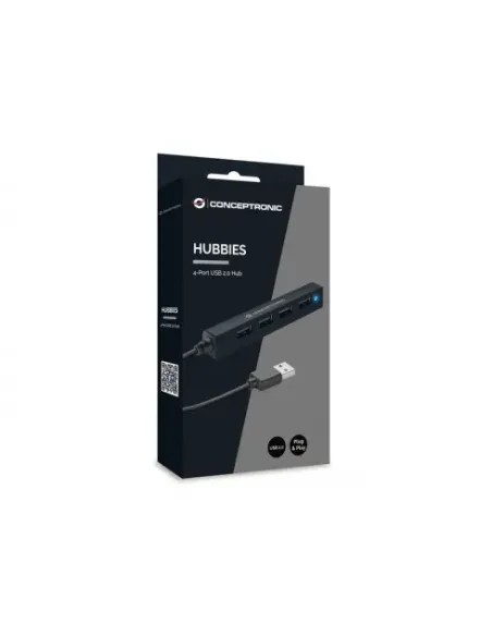 Conceptronic HUBBIES05B hub de interfaz USB 2.0 480 Mbit s Negro