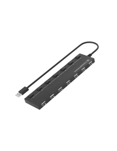 Conceptronic HUBBIES08BP hub de interfaz USB 2.0 480 Mbit s Negro