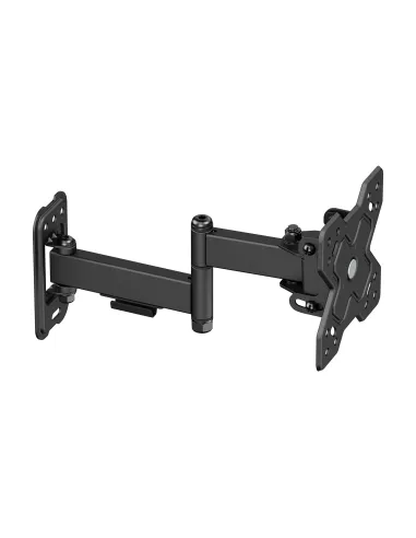 AISENS Soporte Eco Giratorio, Inclinable y Nivelable para Monitor TV 20kg (3 Pivotes) de 13"-32", Negro