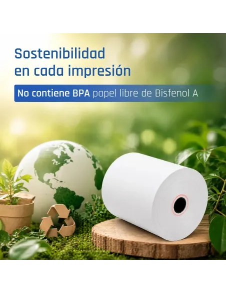 iggual Caja 50 rollos papel térmico sin BPA 80x80